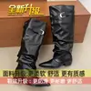 Pantalones de Caña Alta Botas de Caballero Mujer 2026 Otoño Nuevas Botas de Tacón Grueso Puntiagudas Tacón Alto Botas Largas Holgadas Estilo Vaquero Occidental