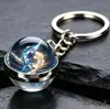 Llavero de los Doce Signos del Zodíaco para Hombres y Mujeres, Colgante para Mochila de Estudiante, Llavero Colgante Giratorio de Luna Doble Cara del Zodíaco Grande