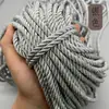 Cuerda de Tres Hilos de Alambre Dorado y Plateado, Cable con Alma, Cuerda Retorcida Dorada y Plateada, Cuerda para Bolsas y Carteras, Cordón Decorativo Navideño