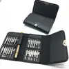 Conjunto de ferramentas de desmontagem de celular 25 em 1 bolsa de couro chave de fenda