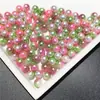 Perla artificial color mágico 8 mm sin agujero degradado sirena cuentas sueltas diy hecho a mano cuentas redondas pequeñas relleno de cubo cosmético joyería