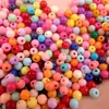 Pulseira de Contas Popcandy Contas Acrílicas Pequenas Coloridas Contas Polidas Material para Produção DIY Artesanal Embalagem Pequena