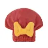 Touca Super Absorvente de Secagem Rápida com Laço, Nova Toalha Fofa para Secar o Cabelo, Touca de Banho para Lavagem de Cabelo, Toalha Turbante para Cabeça Feminina