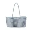 Elegante y estiloso bolso tote de gran capacidad para el día a día, cesta de viaje casual de verano, bolso de hombro de moda calado