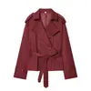 Ropa de mujer transfronteriza al por mayor 2026 AliExpress superventas moda casual retro con cremallera cuello alto holgado gabardina chaqueta