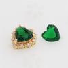 Accesorios de Joyería DIY Latón Micro-Pavé Zirconia Colgante de Corazón Material Hecho a Mano Aretes Collar Pulsera Adorno para la Cabeza