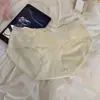 Ropa Interior de Algodón Antibacterial 7A para Niñas Cintura Media Sin Costuras Encaje Dulce Cómoda Transpirable Entrepierna de Algodón Calzones de Mujer