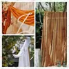 Cortina de Tela de Poliéster Cortina de Tela para Bodas Arreglo de Cortina para Bodas Cortina de Techo con Perlas de Boda Tela de Gasa para Pasillo Tela Decorativa Arco de Gasa