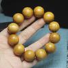 Pulsera de nanmu material viejo con borde dorado al por mayor de 20 mm con cuentas de sándalo rojo fragante y pera para hombres y mujeres