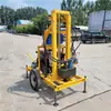 Máquina Pequeña de Perforación de Pozos de Agua Tipo Remolque Doméstico de 100m Máquina Hidráulica de Perforación de Pozos Diésel de 22Hp