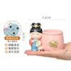 Adorno Artesanal Redondo Pequeño Estilo Tang de Dunhuang para Portalápices, Decoración de Escritorio, Maceta de Resina para Suculentas, Doble Uso, Regalo para Niñas