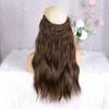 Peluca Larga Ondulada Grande de Una Pieza, Esponjosa Natural Más Malla Cabello Rizado Extensiones de Cabello con Línea de Pesca en Stock