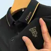 (Se admite la entrega en una sola pieza) Camiseta de manga corta para hombre de verano bordada talla grande polo shirt moderna de negocios Comercio exterior Al por mayor