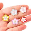 Pendente de Flor de Cerejeira Fresco e Simples em Liga de Zinco Esmaltada Acessórios para Joias DIY Materiais para Decoração de Colar Pulseira Chaveiro