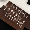 Accesorios Populares para Uñas con Borlas de Aleación y Diamantes Rosas, Colgante de Mariposa y Corazón de Plata Ultrabrillante de Lujo Ligero, Accesorios para Uñas Portátiles