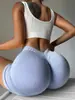 Pantalones de running de verano para exteriores transpirables de secado rápido, leggings exteriores transpirables, shorts de yoga con cintura en V que realzan los glúteos para mujer
