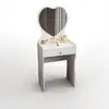 Tocador minimalista moderno para dormitorio, tocador pequeño con espejo para apartamentos de alquiler, escritorio de maquillaje de princesa