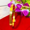 Pulsera transfronteriza de Vietnam chapada en oro moda coreana oro europeo pulsera simple cepillada tarjeta femenina hebilla para el hogar pulsera