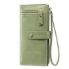 2025 Nueva Cartera de Mujer para Comercio Exterior Estilo Coreano Hebilla Casual Dulce Multi-tarjeta Multifunción Cremallera Bolso de Mano