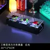Suporte de prato de frutas luminoso de barra de LED prato de frutas criativo de barra transparente prato de sobremesa de frutas lancheira de três camadas compartimento comercial