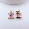 Collar para Mujer, Colgante de Diseño Geométrico de Moda con Circonita Rosa, Conjunto Elegante, Accesorios de Joyería de Cadena para Clavícula