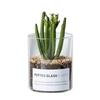 Maceta de Vidrio Recta Hidropónica Botella Ecológica Adorno Grande Rábano Verde Arreglo Floral Transparente Tanque de Peces Florero