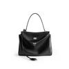 Bolsa de Rodeio Novo Modelo Transfronteiriça, Bolsa de Ombro de Couro Bovino de Primeira Camada, Grande Capacidade, Bolsa Tote Feminina Versátil de Couro Genuíno