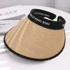 Chapéu de Sol de Borracha Preto Novo Estilo de Verão com Aba Larga para Mulheres, Versátil para Exterior Dobrável Viseira Chapéu Protetor Solar Anti-UV