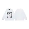 Melancolía Rico Segunda Generación Erd Boceto Graffiti Transfronterizo Nueva Moda Urbana Marca Casual Holgada Camiseta de Manga Larga con Estampado para Otoño