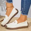 Zapatos de mujer para todas las estaciones de talla grande, colección nueva 2026, transfronterizos: mocasines de suela plana de moda y zapatos casuales