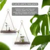 Estante de Almacenamiento de Cuerda de Cáñamo de Madera para Montar en la Pared, Estante para Colgar en la Pared, Estante de Almacenamiento, Adorno de Maceta Colgante de Madera para Montar en la Pared