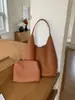 Grande Capacidade Retrô Couro Macio Fashionável Simples Cor Sólida Versátil Grande Capacidade Trabalho Deslocamento Bolsa de Ombro Tote Bolsa Grande Tecida