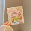 Pinzas para el pelo de niños de colores dulces, estilo japonés y coreano, con flores de dibujos animados de colores, pinzas para flequillo lateral para niñas y pasadores para bebés, accesorios para el pelo