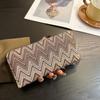Nova carteira feminina com zíper longo 2024, grande capacidade, bolsa para celular, vários cartões, porta-moedas, moda internacional, porta-cartões