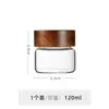 Tapa Roscada de Madera Maciza de 65 mm de Diámetro Frasco de Almacenamiento de Vidrio de Alto Borosilicato Frasco Sellador de Té Botella de Vidrio Frasco de Vidrio