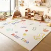 Alfombra de dibujos animados de color dopamina para habitación infantil, tapete de juego, alfombrilla antideslizante de gran superficie para sala de estar y dormitorio