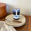 Plato Minimalista Estilo Japonés Tinta Salpicada Mate Retro Irregular Cerámica para Pasta Plato de Postre Desayuno Hogareño de Alto Valor