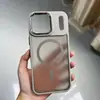 Capa Protetora Magnética para Celular Apple 17Pm Nova Transfronteiriça Pequeno Furo Brilhante Sucção Magnética Fosca Furo Fino Anti-Queda Capa para Celular