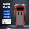 Cenicero de coche adornos de alta gama encendedor de cigarrillos solar con luz nocturna LED revestimiento cerámico suministros automotrices universal