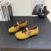 Zapatos Mary Jane con estampado de leopardo y cierres de velcro, modelo nuevo de verano estiloso 2026, ligeros, que aumentan la altura, adelgazantes para el pie, zapatillas de ballet