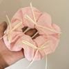 Simple y Fresco Encaje Floral Lindo Cremoso Dulce Chica Estilo Coreano Goma para el Cabello Primavera/Verano Súper Hada Temperamento Nuevo Lazo para el Cabello