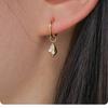 Aretes "Voz del Mar" Plata S925 Chapado en Oro de 18K Zircón Pequeños Aretes de Caracola Aretes Delicados Súper Llenos Lindos