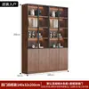 Gabinete de libros usados estilo retro personalizado puerta de vidrio exhibición gabinete de vino sala de estar del hogar estantería integrada de pared a techo mano
