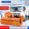 Remoção de neve montada em veículo e limpeza de neve rolante, limpa-neve de estrada, escova de neve montada na frente do veículo e escova grande de varredura de neve rolante
