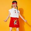 Traje Infantil Hip-hop Niñas Cheerleading Street Dance Traje de Moda Traje de Actuación Estilo Chino para Niños Equipo de Cheerleading
