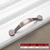Manija de Tirador para Cajón y Puerta de Gabinete Bronce Rojo Aleación de Zinc Estilo Chino Nuevo Clásico Antiguo Lujo Ligero Simple Manija de Armario 128mm