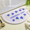 Alfombra absorbente de agua para inodoro estilo Ins, antideslizante, para puerta de baño, semicircular