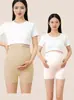 Leggings de Verão para Gestante 2 em 1 Novo Estilo 2026 Suporte para Barriga Finos Anti-Exposição Tamanho Grande Sem Costura Cintura Alta Shorts de Segurança
