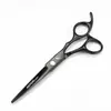 Tijeras de Peluquería Estilo Espada Nepson de 6.0 pulgadas Lacado Negro Tornillos Dorados, Tijeras para Cortar el Cabello, Tijeras Entresacadoras