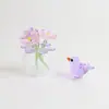 Enfeites de Flores Artificiais Mini Esmaltadas Zibo Decoração de Casa Artesanato Esmaltado Boshan Enfeites para Mesa de Escritório